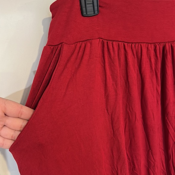 Dark Red Maxi Skirt - Picture 2 of 2